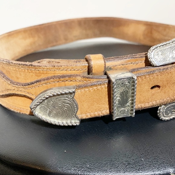 🌸 Leather Western Style Metal Buckle Belt - Picture 4 of 6